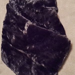 Black Faux Fur Scarf